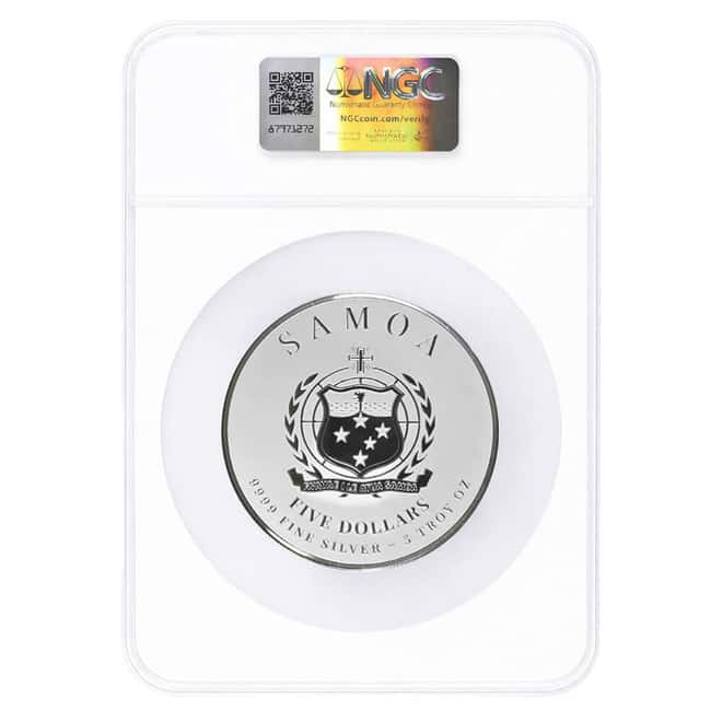 2025 Samoa 5 oz Commander Julius Caesar Silver Coin NGC PL 70 ER