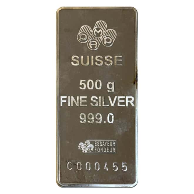 SCRUFFY - 1/2 Kilo PAMP Suisse Lady Fortuna Silver Bar .999 Fine