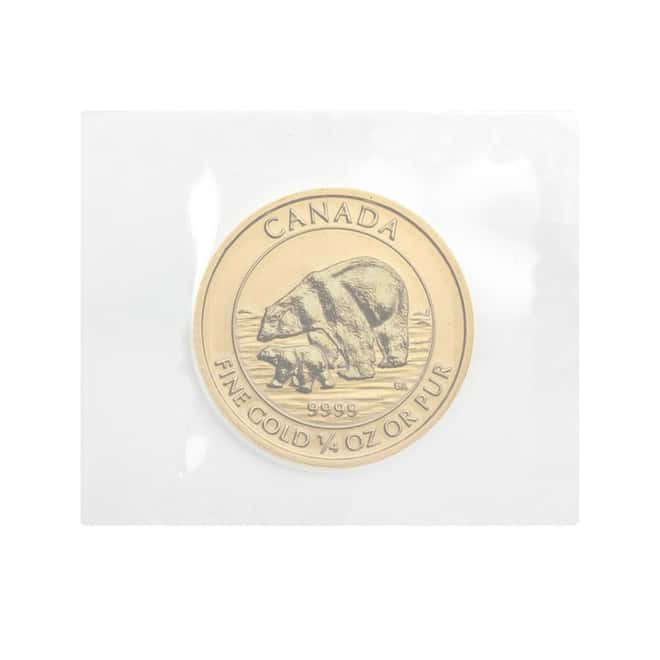 2015 1/4 oz $10 Canadian Gold Polar Bear and Cub .9999 Fine BU (Sealed)