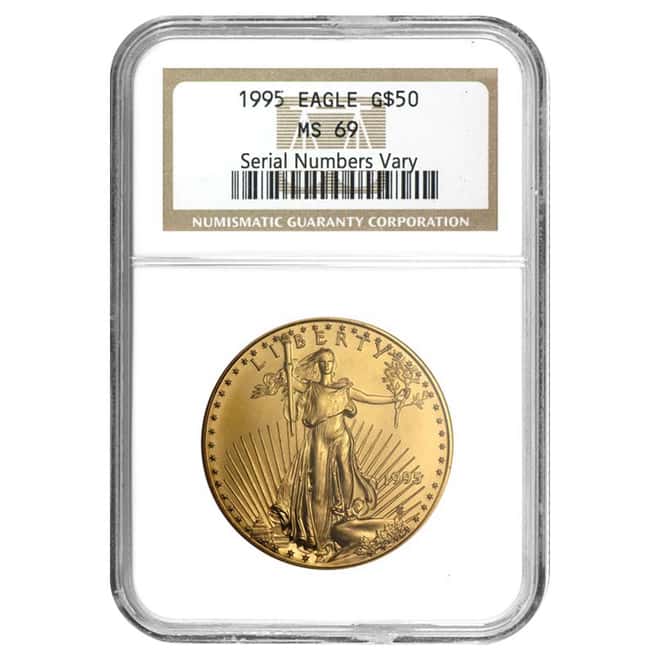 1995 1 oz $50 Gold American Eagle NGC MS 69