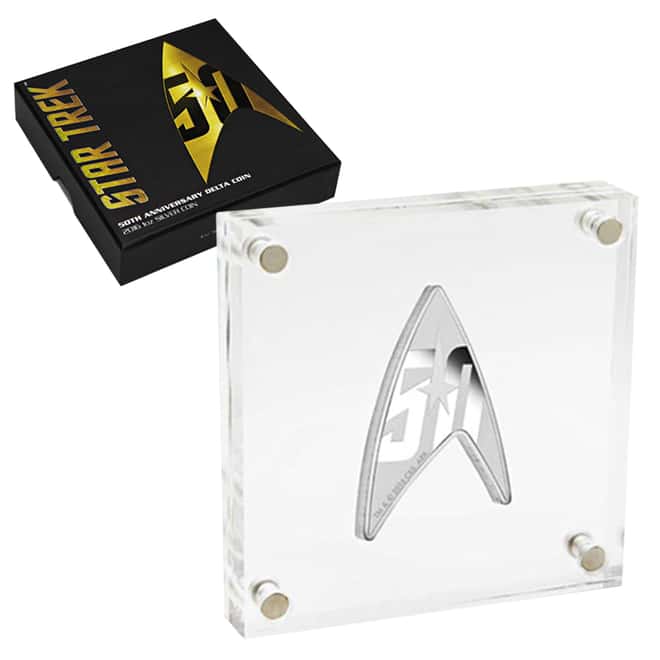 2016 1 oz Tuvalu Star Trek Delta Silver Coin .999 Fine Silver (w/Box and COA)