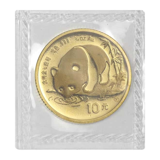 1987 Y 1/10 oz Gold Chinese Panda 10 Yuan Coin (Sealed)