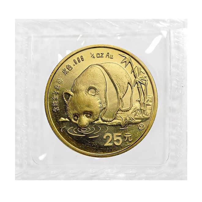 1987 Y 1/4 oz Chinese Gold Panda 25 Yuan .999 Fine BU (Sealed)