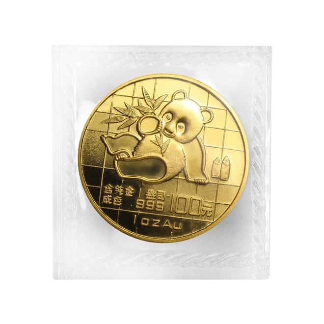 1989 1 oz Chinese Gold Panda 100 Yuan Small Date BU (Sealed)