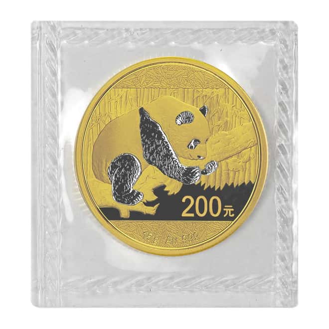 2016 15 Gram Chinese Gold Panda 200 Yuan .999 Fine BU (Sealed)