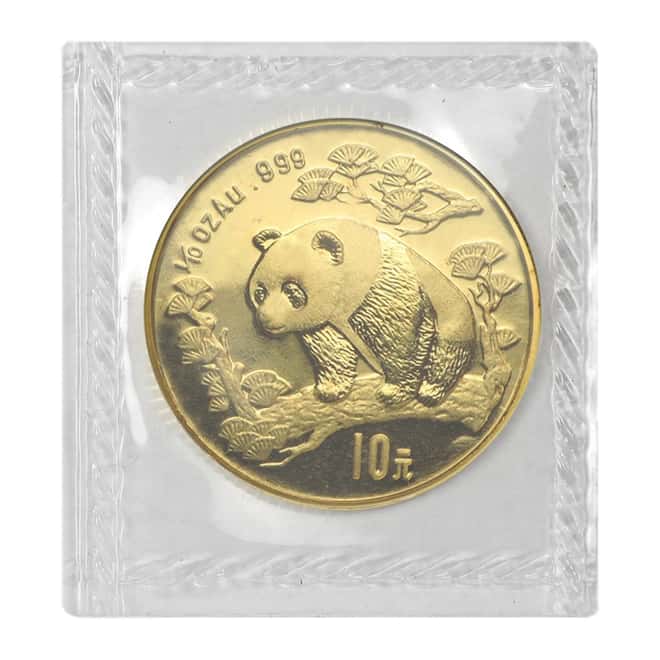 1997 1/10 oz Chinese Gold Panda 10 Yuan Small Date BU (Sealed)