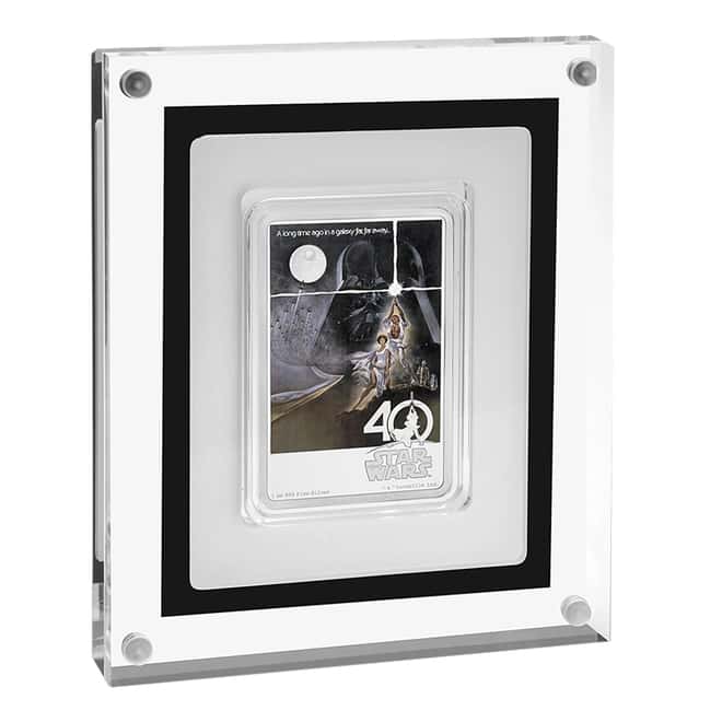 2017 1 oz Niue Silver $2 Star Wars 40th Anniversary Colorized Poster (w/Box & COA)
