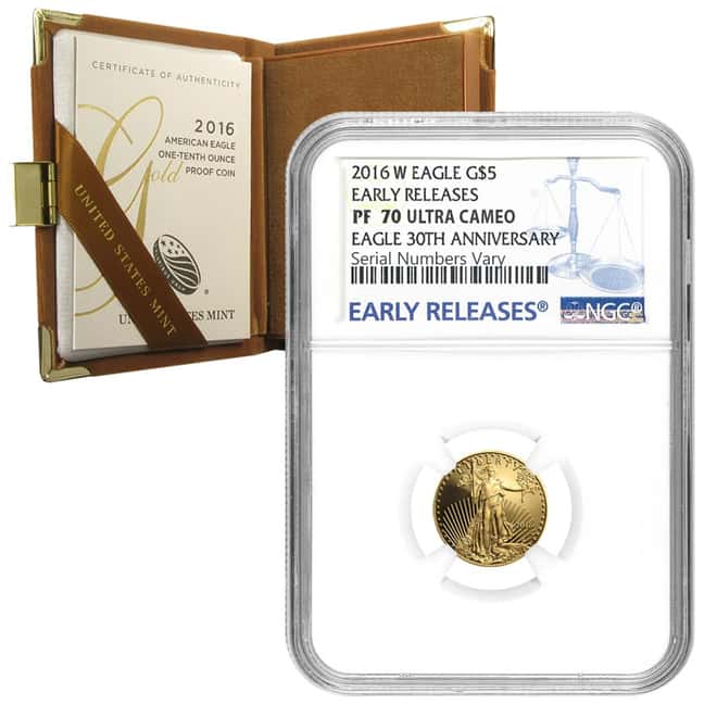 2016-W 1/10 oz Proof Gold American Eagle NGC PF 70 (ER, w/Box & COA)