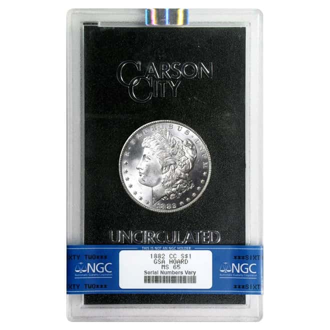 1882-CC Silver Morgan Dollar MS-65 NGC GSA w/Box