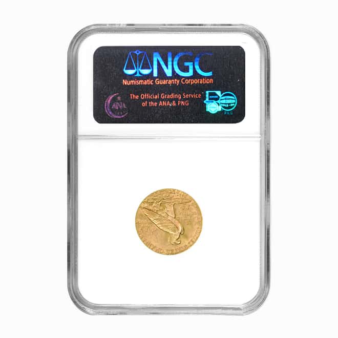 1928 $2.5 Gold Quarter Eagle Indian Head NGC MS 62