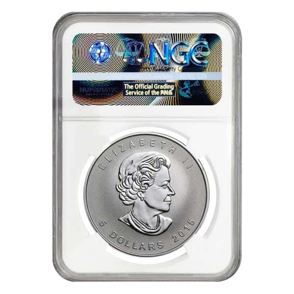 2015 1 oz Canadian Silver Maple Leaf Lunar Goat Privy Reverse Proof NGC PF 69