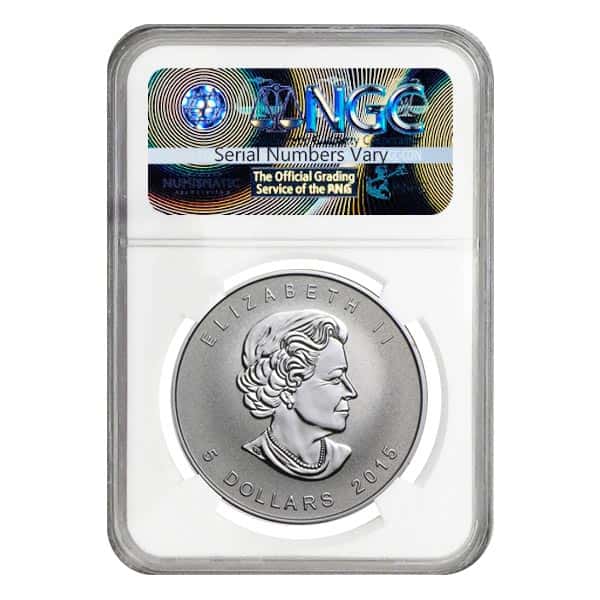 2015 1 oz Canadian Silver Maple Leaf Lunar Goat Privy Reverse Proof NGC PF 70