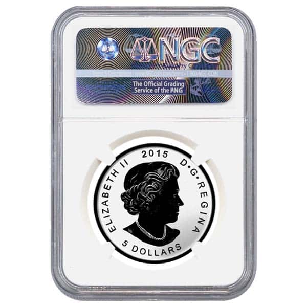 2015 1 oz Silver Canadian Maple Leaf E=mc2 Privy NGC PF 70 - 1 of First 2500