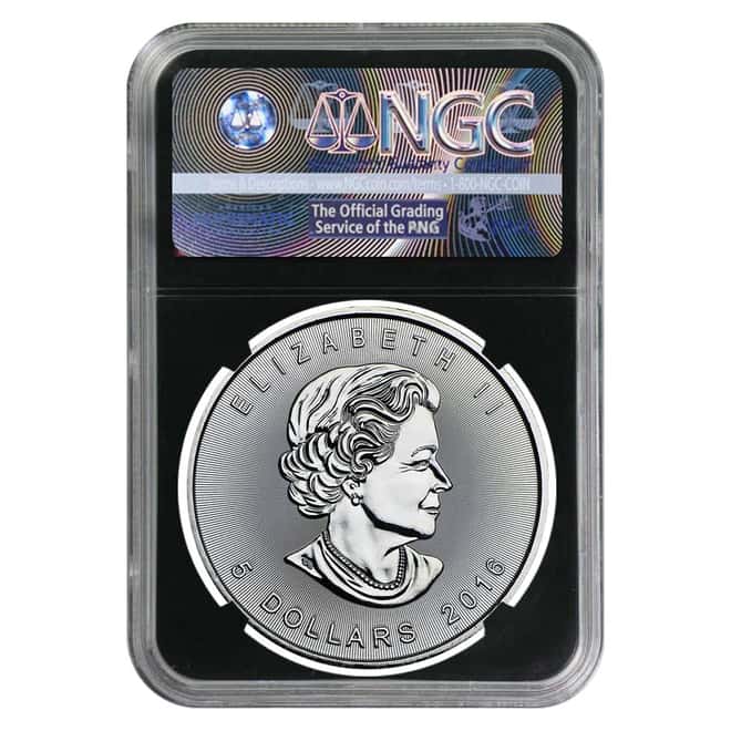 2016 1 oz Canadian Maple Leaf Silver NGC MS 69 Early Releases Retro Holder