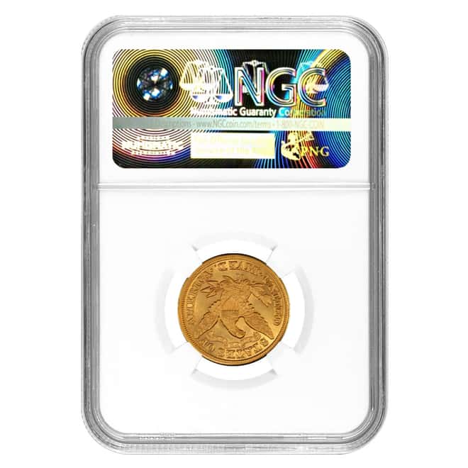 1880 CC $5 Liberty Head Half Eagle Gold Coin NGC Fine Details       