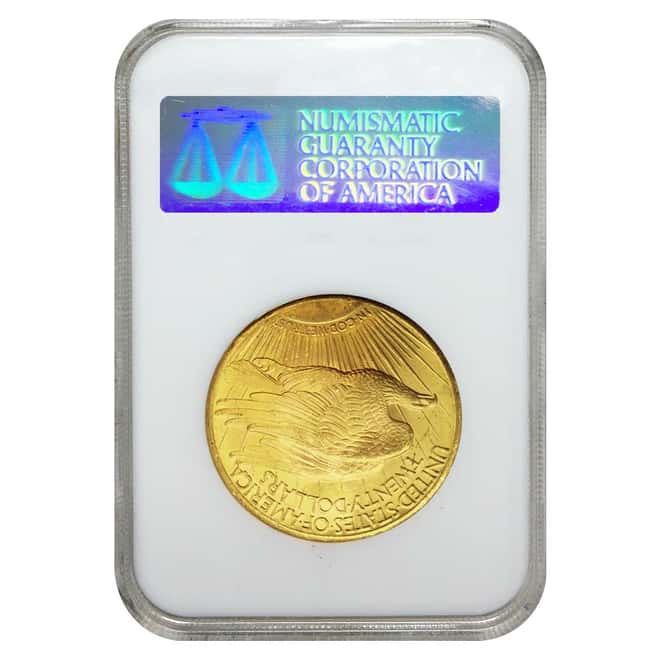 1928 $20 Gold St. Gaudens Double Eagle Coin NGC MS 63