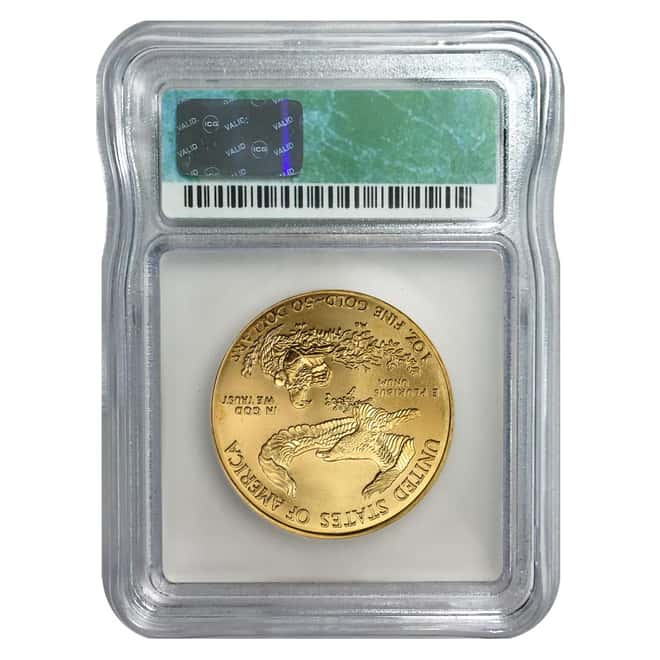 2004 1 oz $50 Gold Eagle ICG MS 70