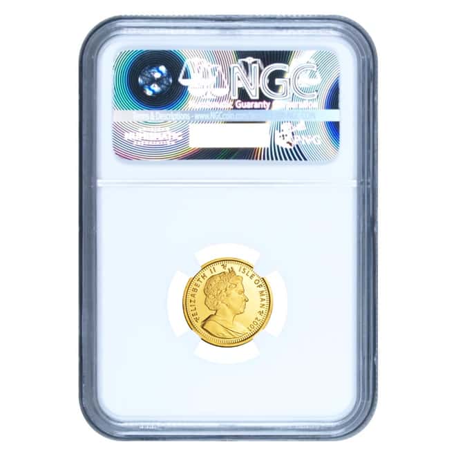 2001 Isle of Man 1/10 oz Gold Somali Kittens NGC MS 66