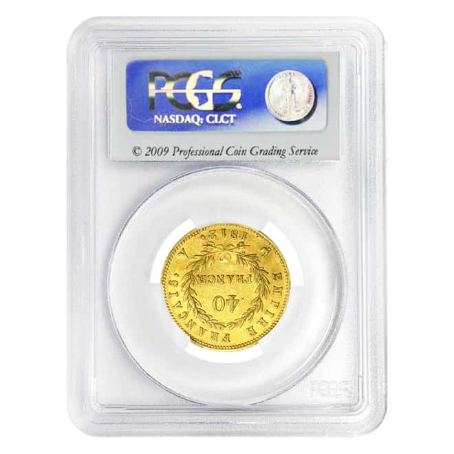 1812-A France Gold 40 Francs Napoleon PCGS AU 50