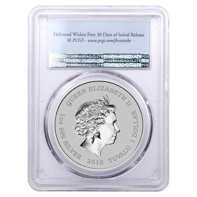 2016 1 oz Tuvalu Star Trek Enterprise Silver Coin PCGS MS 69 First Strike