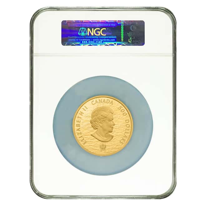 2013 Canada 5 oz Proof Gold $500 HMS Shannon & USS Chesapeake NGC PF 69