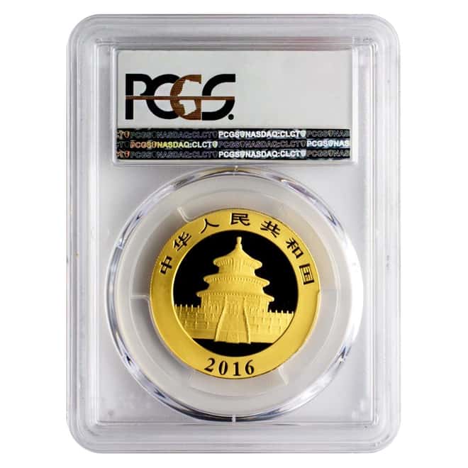 2016 30 Gram Chinese Gold Panda 500 Yuan PCGS MS 69