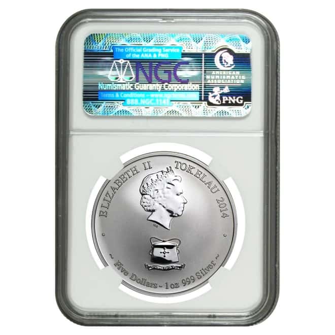 2014 Tokelau 1 oz Silver Lunar Series Year of the Horse Reverse Proof NGC PF 69 Early Releases