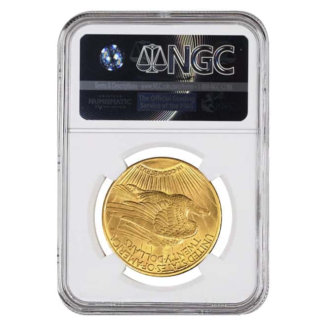 1913 $20 Gold St. Gaudens Double Eagle Coin NGC AU Details