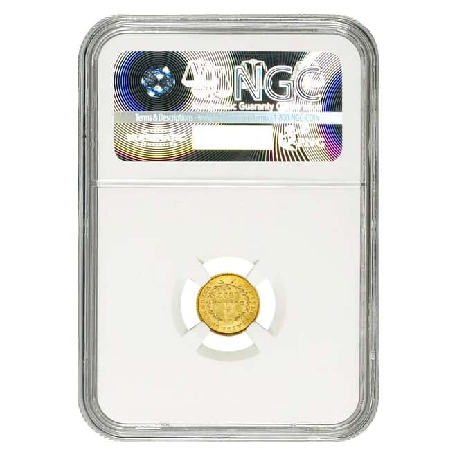 1853 $1 Liberty Head Gold Coin NGC AU 58