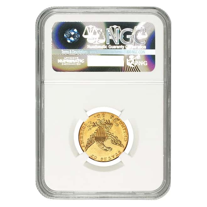 1834 $5 Gold Classic Head Half Eagle No Motto Plain 4 NGC XF Details