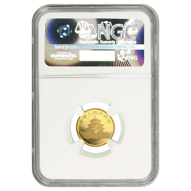 1983 1/10 oz China Gold Panda 10 Yuan NGC MS 68 