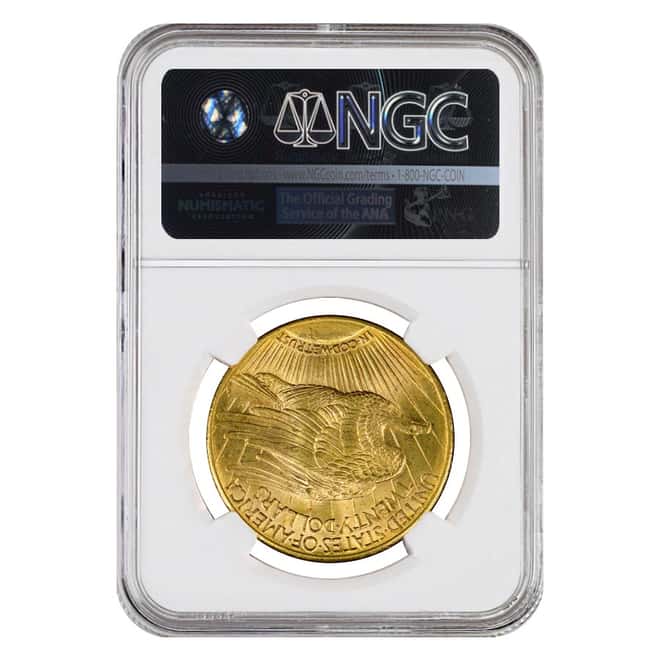 1915-S $20 Gold Saint Gaudens Double Eagle NGC UNC Details