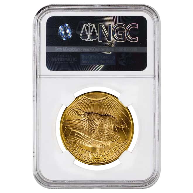 1923-D $20 Gold Saint Gaudens Double Eagle Coin NGC MS 62