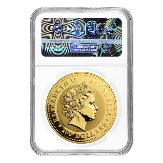 2007 2 oz Gold Lunar Year of The Pig Perth Mint (Series I) NGC MS 67