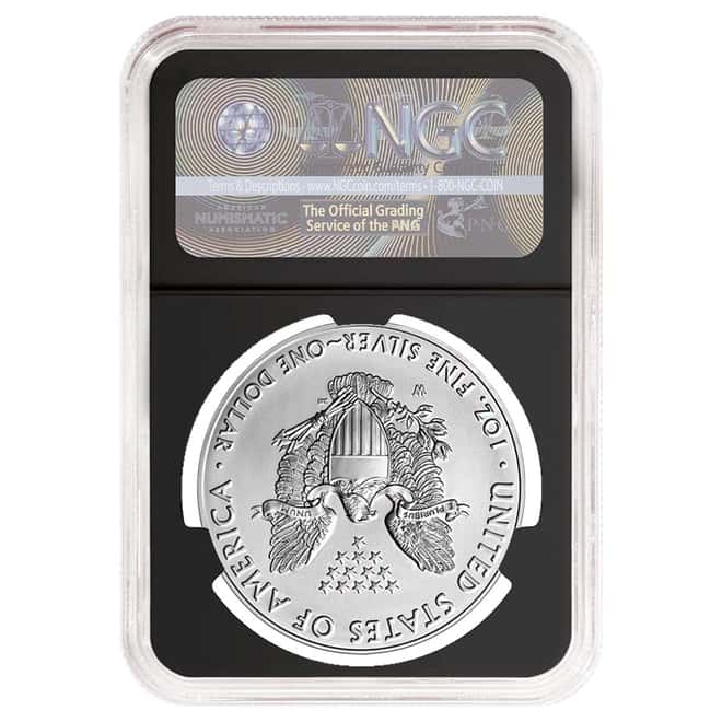 2016-W 1 oz Burnished Silver American Eagle NGC MS 70 First Day of Issue - 30th Anniversary (Retro Holder)