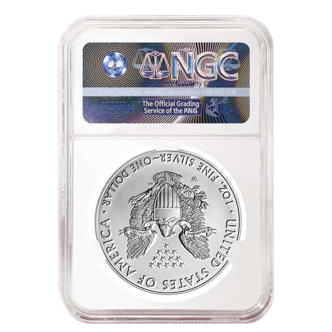 2016-W 1 oz Burnished Silver American Eagle NGC MS 70 First Day of Issue - 30th Anniversary