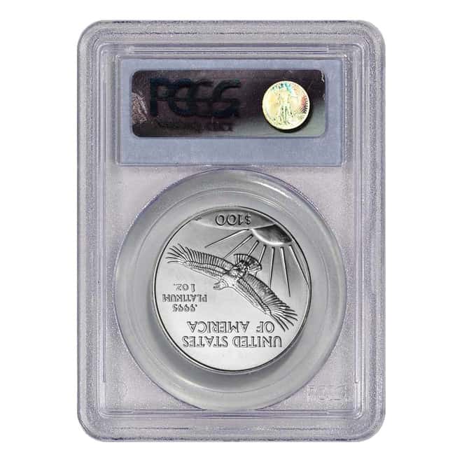 2001 1 oz $100 Platinum American Eagle Coin PCGS MS 64 