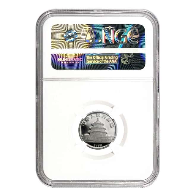 1990 1/10 oz China Proof Platinum Panda 10 Yuan NGC PF 69 UCAM