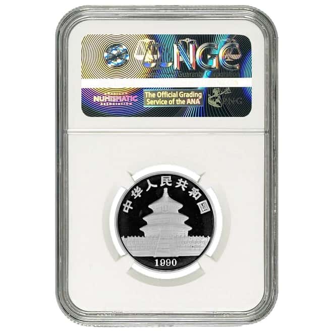 1990 1/2 oz Chinese Proof Platinum Panda 50 Yuan NGC PF 69 UCAM  