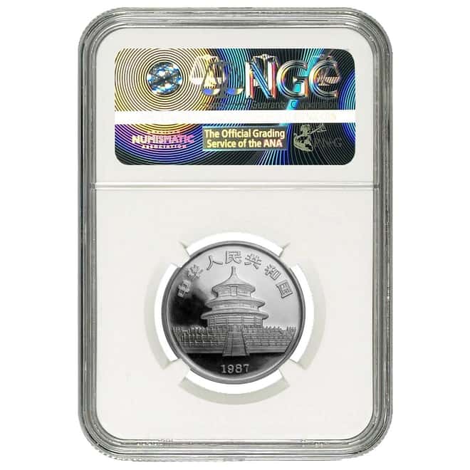 1987-S 1 oz China Proof Platinum Panda 100 Yuan NGC PF 68 UCAM - Low Mintage!