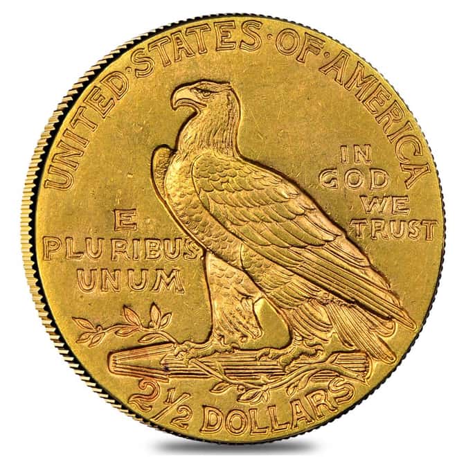 1912 $2.5 Indian Head Gold Quarter Eagle Coin NGC MS 61