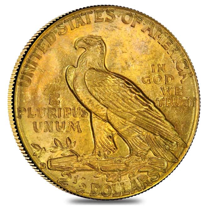 1914 D $2.5 Indian Head Gold Quarter Eagle Coin NGC AU Details 
