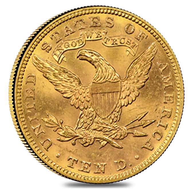 1894 $10 Liberty Head Gold Eagle Coin NGC MS 61