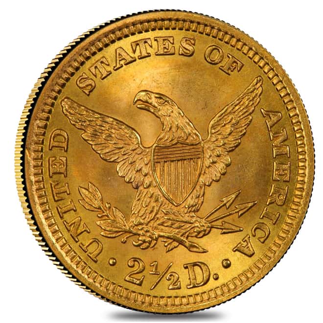 1896 $2.5 Liberty Head Quarter Eagle Gold Coin NGC AU 58