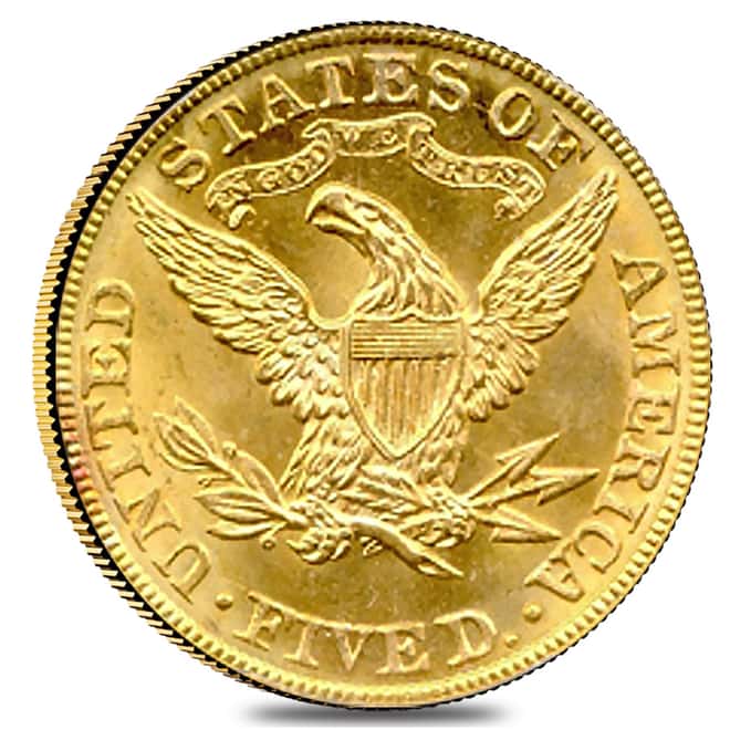 1892 $5 Liberty Head Half Eagle Gold Coin NGC AU Details