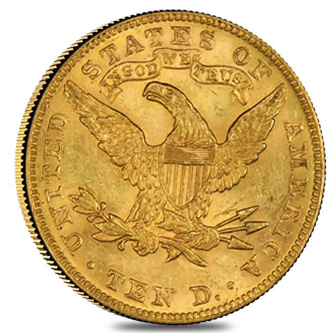 1897 $10 Liberty Head Gold Eagle Coin PCGS AU 55