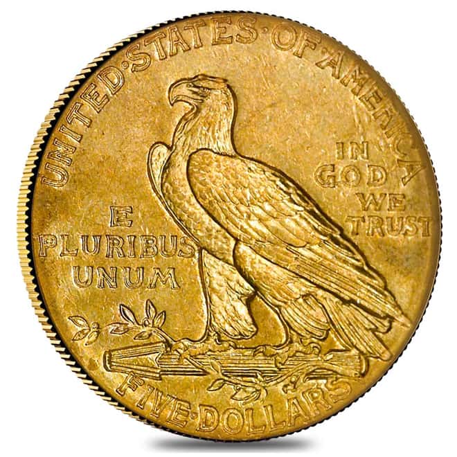 1915 $5 Gold Half Eagle Indian Head PCGS AU 55