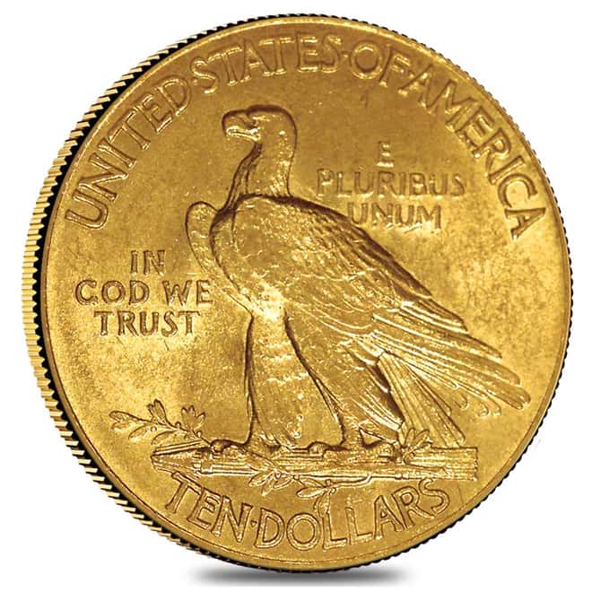 1915 $10 Indian Head Gold Eagle Coin NGC MS 60