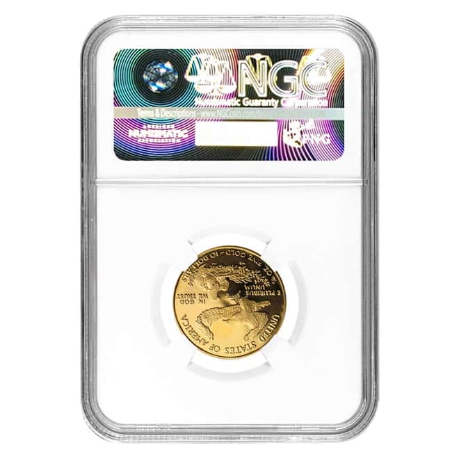 2002 W 1/4 oz $10 Gold Eagle NGC PF 69 Ultra Cameo