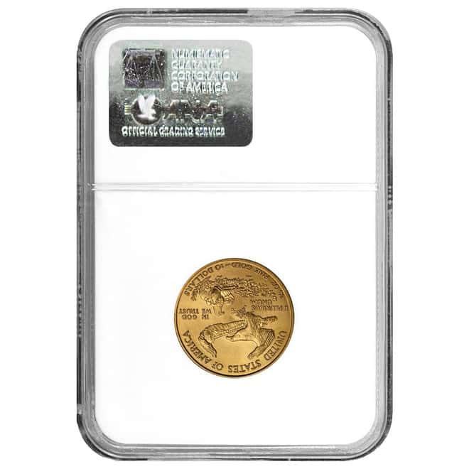 2002 $10 1/4 Ounce American Gold Eagle NGC MS 69 Rare